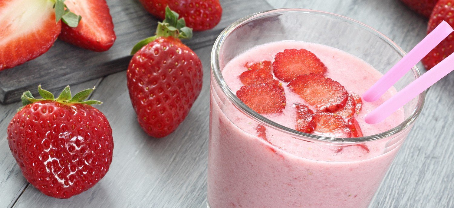 Strawberries and Cream Protein Smoothie