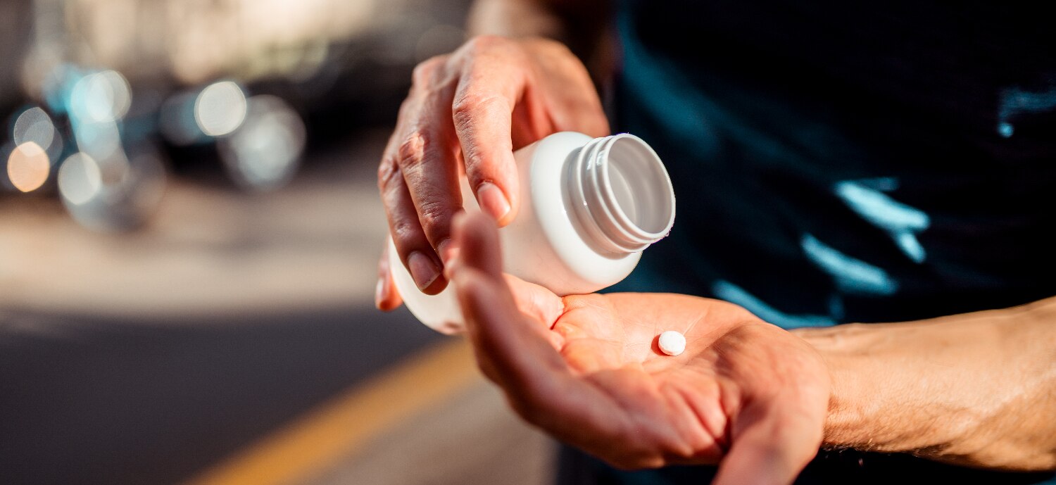 Person taking boron supplement